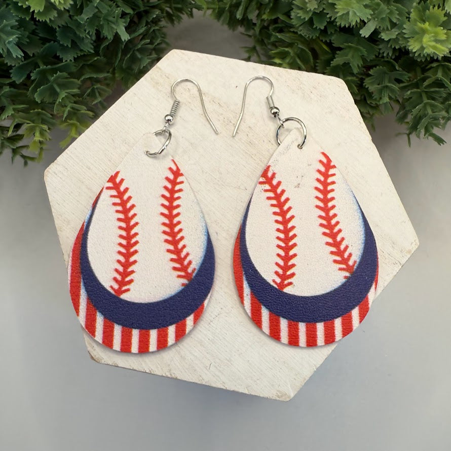 All American Baseball Mom Earrings