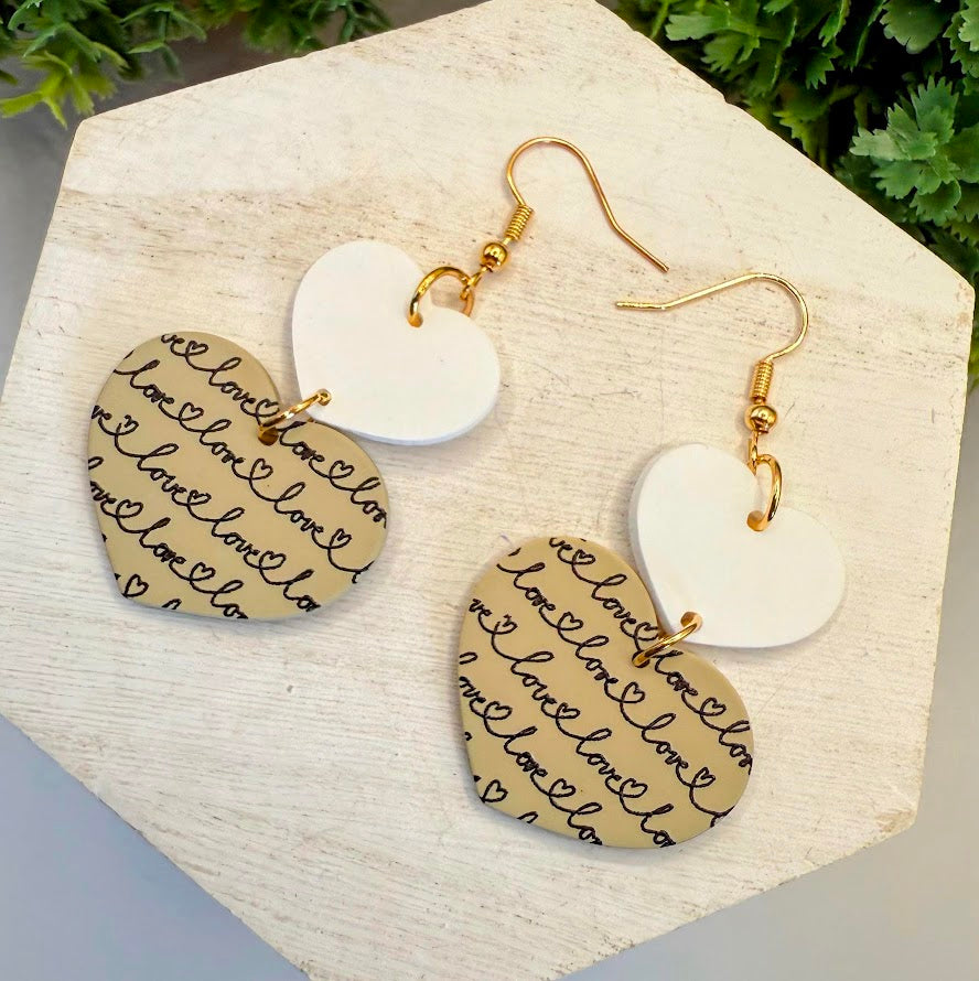 Oh La La Beautiful Chic Love Heart Earrings