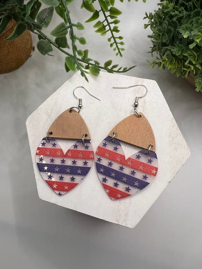 Festive Patriotic Shapes Summer Earrings