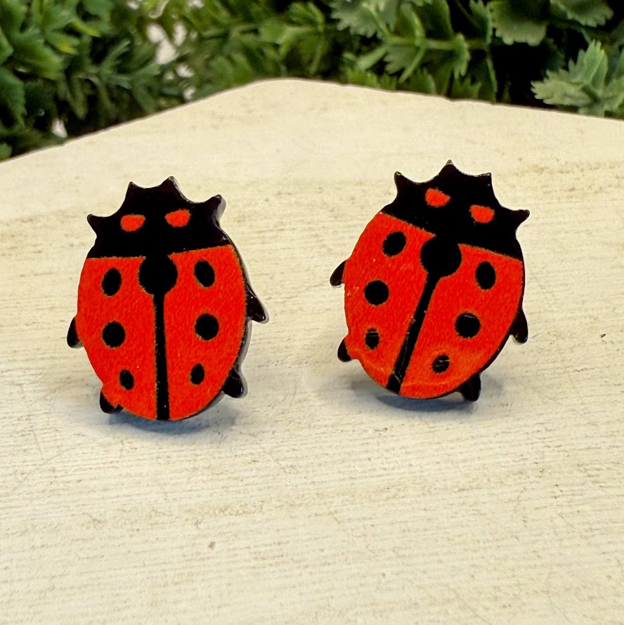 Adorable Summer Bee, Butterfly, And Lady Bug Earrings