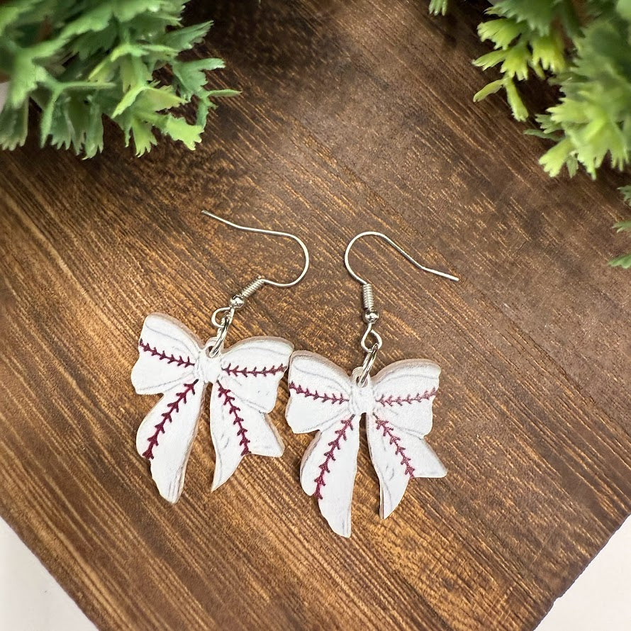 Sports Bow Lightweight Resin Earrings