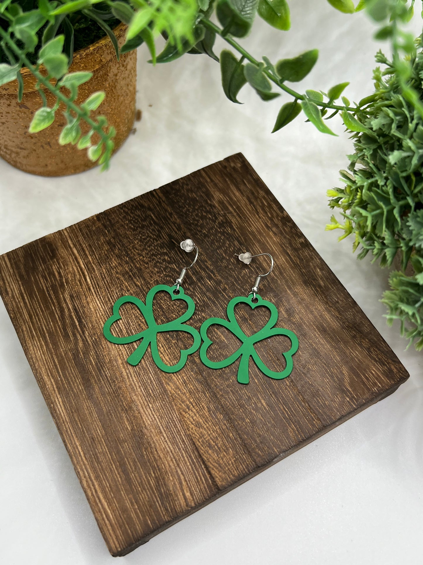 St. Patrick’s Day Lightweight Shamrock Earrings