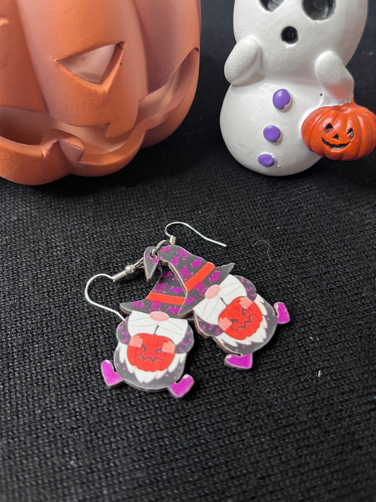 Adorable Jack O' Lantern Gnome