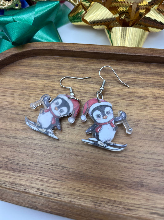 Adorable Skiing Penguin