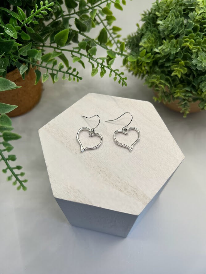 Special Silver Heart Earrings