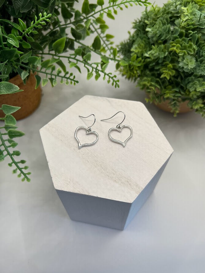 Special Silver Heart Earrings