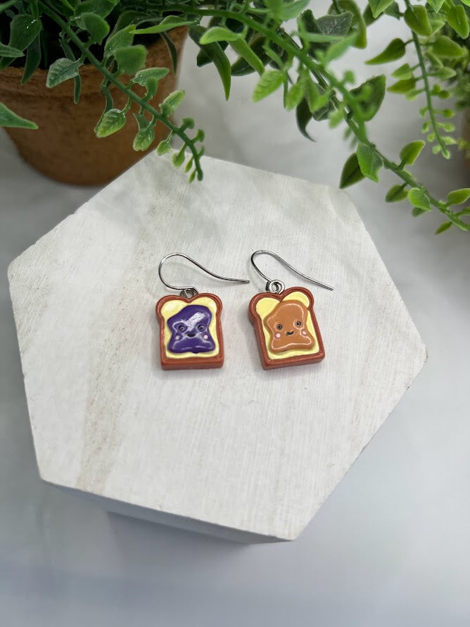 We Go Together Like Peanut Butter N' Jelly Earrings