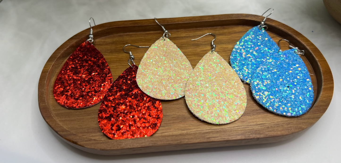 Sparkle City Pretty Teardrop Earrings- Set of 3 Pairs of Earrings