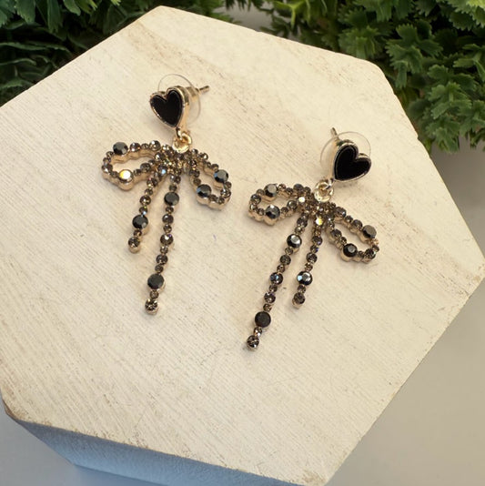 Gorgeous And In Demand Sparkle Bow Earrings