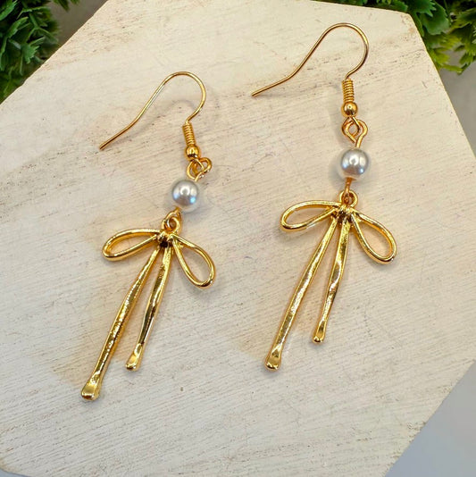 Classy And Classic Gold And Pear Earrings