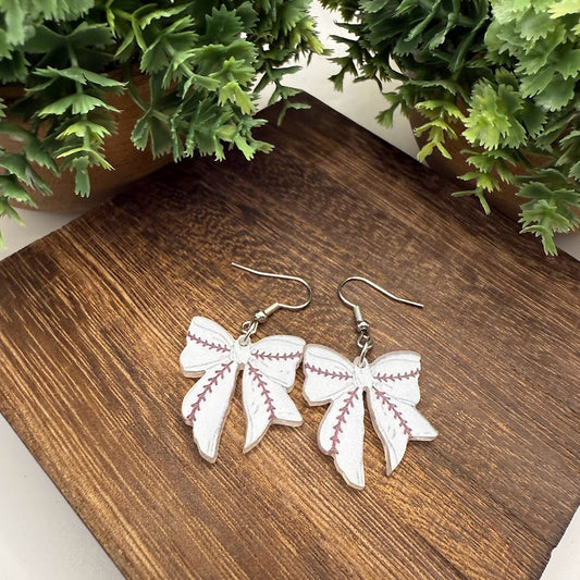 Sports Bow Lightweight Resin Earrings