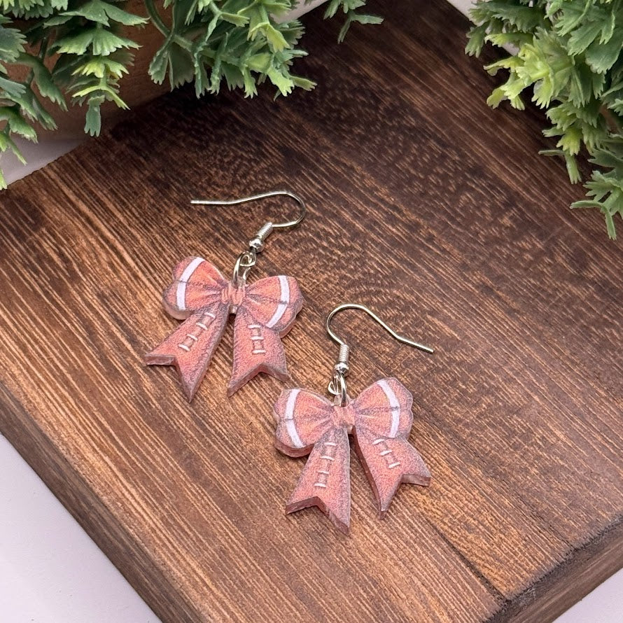 Sports Bow Lightweight Resin Earrings