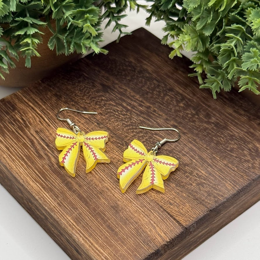 Sports Bow Lightweight Resin Earrings