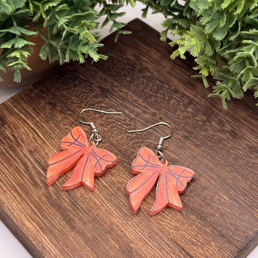 Sports Bow Lightweight Resin Earrings