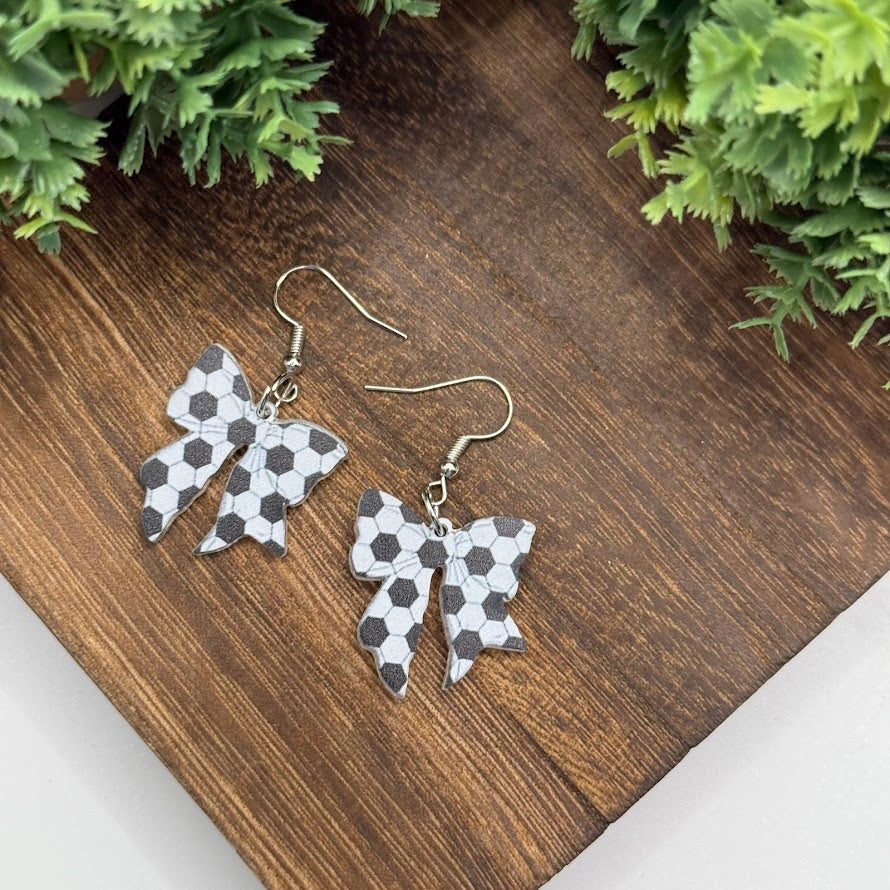 Sports Bow Lightweight Resin Earrings