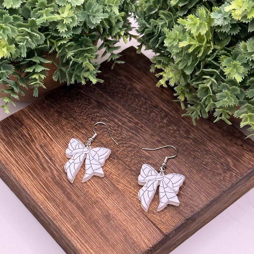 Sports Bow Lightweight Resin Earrings