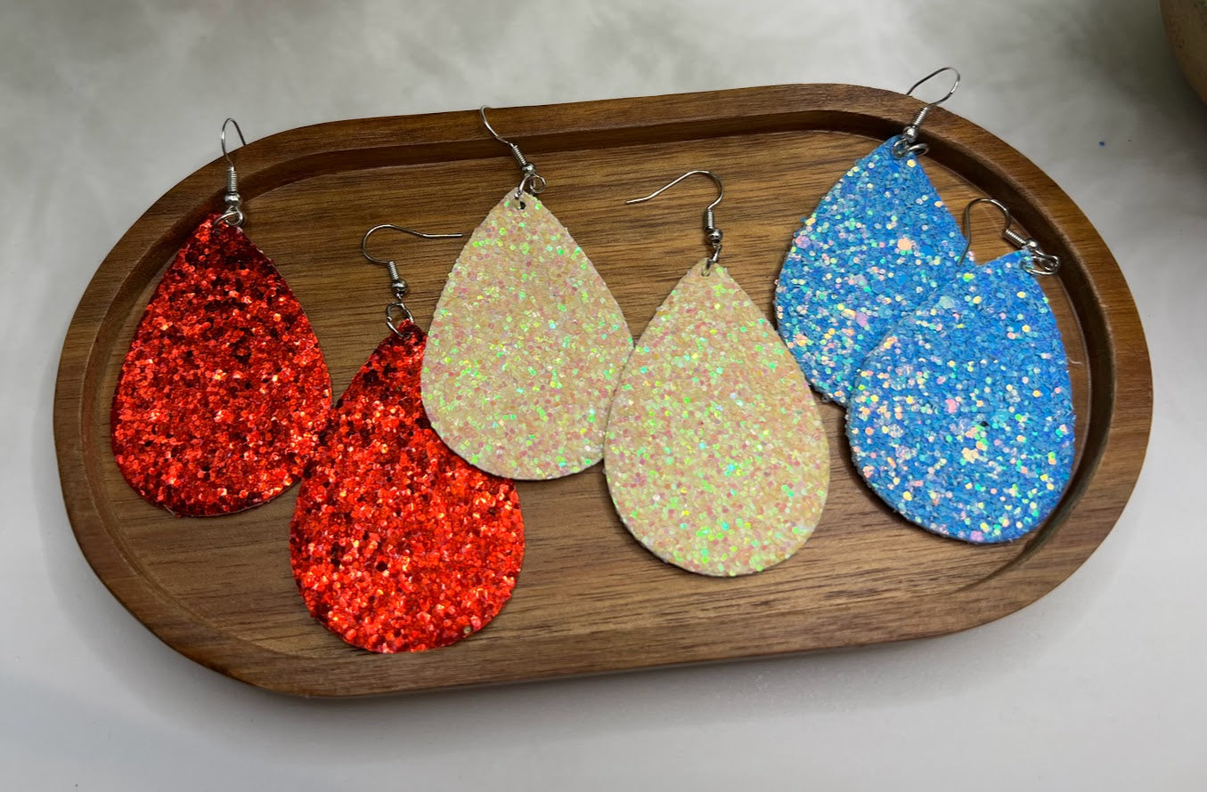 Sparkle City Pretty Teardrop Earrings- Set of 3 Pairs of Earrings